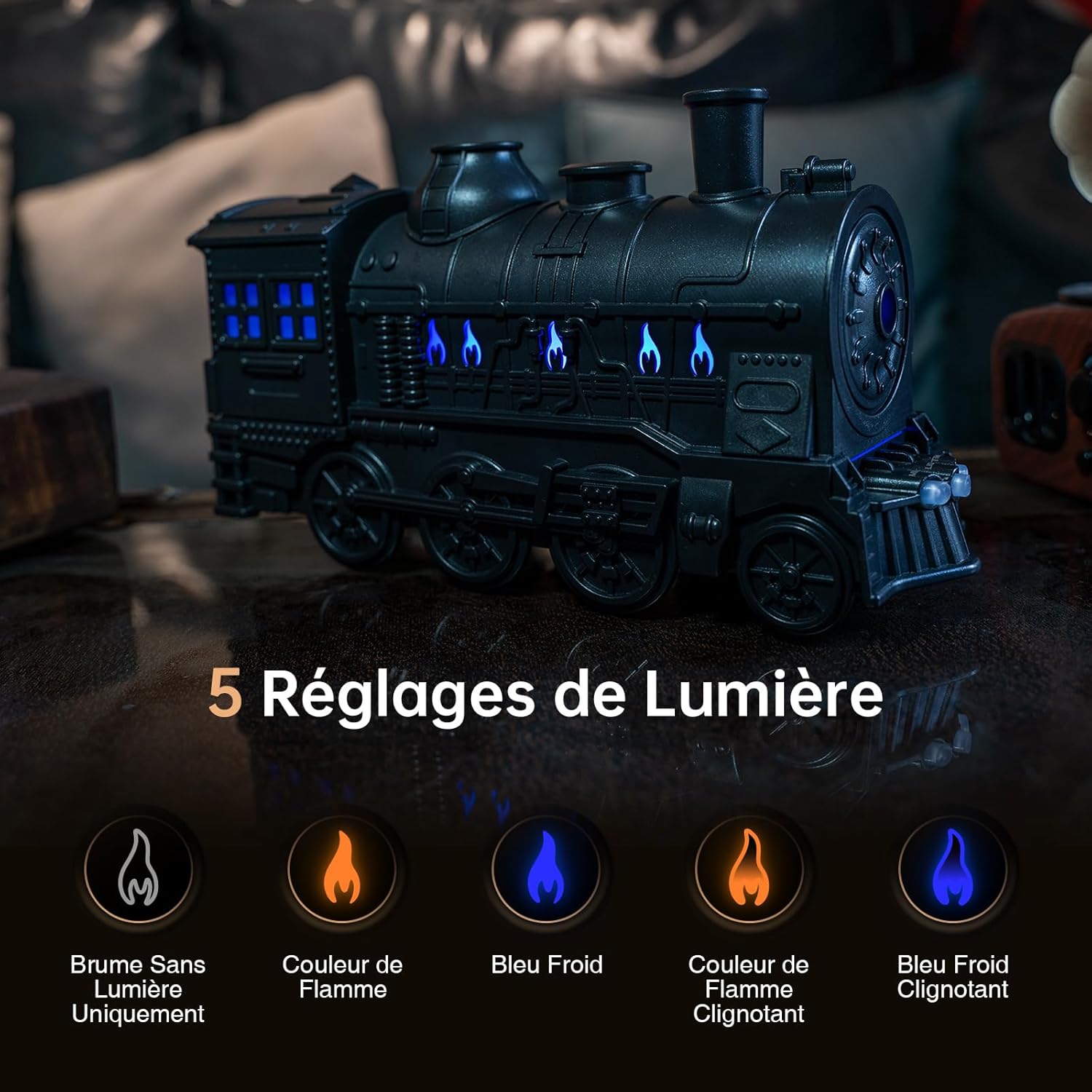 بخور سرد طرح لوکوموتیو مدل HOLDMAY XP‑2100 (Aroma Diffuser Locomotive) - Image 4