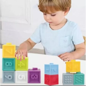 ست مکعب‌های حسی سیلیکونی کودک – مدل Soft Sensory Blocks (9PCS)
