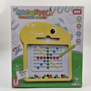برد نقاشی مگنتی طرح دایناسور زرد ۶۲ مهره | Dinosaur Magnetic Drawing Board