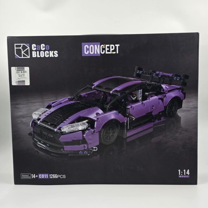 لگو تکنیک ماشین اسپرت بنفش مدل CaCo Blocks Concept 1:14 (تعداد ۱۲۶۶ قطعه)