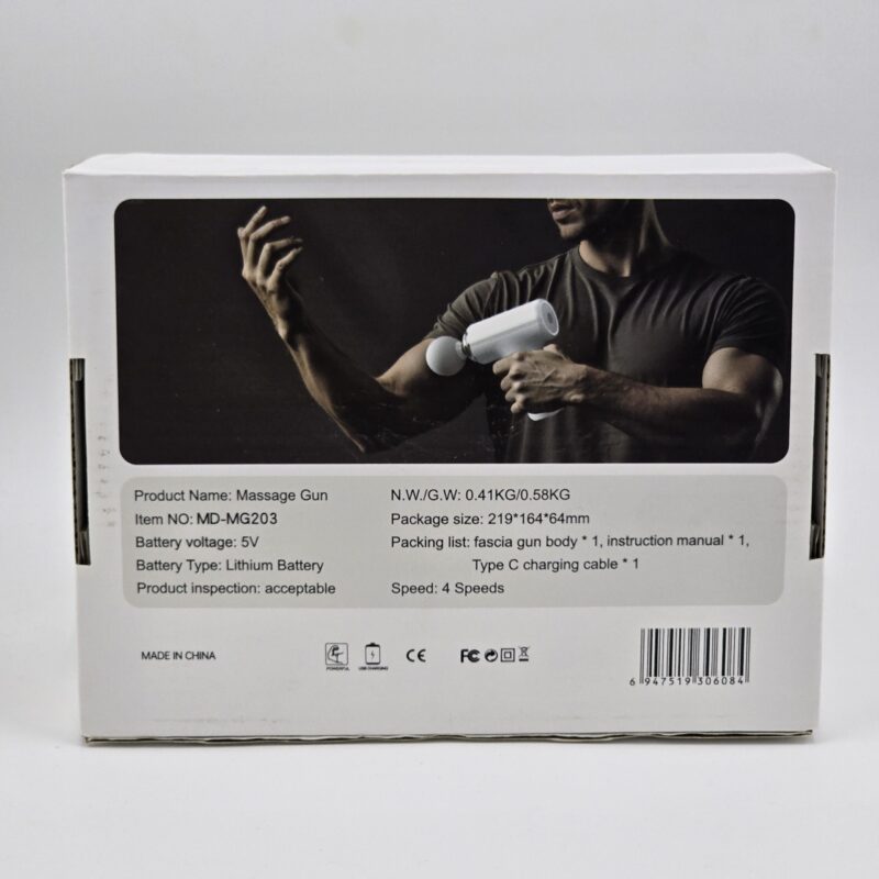 مینی ماساژور تفنگی شارژی مدل MD-MG203 همراه با ۴ سری تخصصی - Image 3