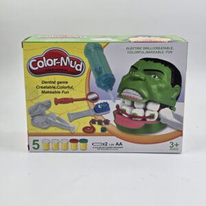 خمیر بازی دکتر دندانپزشکی شرک (Shrek) مدل Color-Mud با دریل برقی و ۵ عدد خمیر