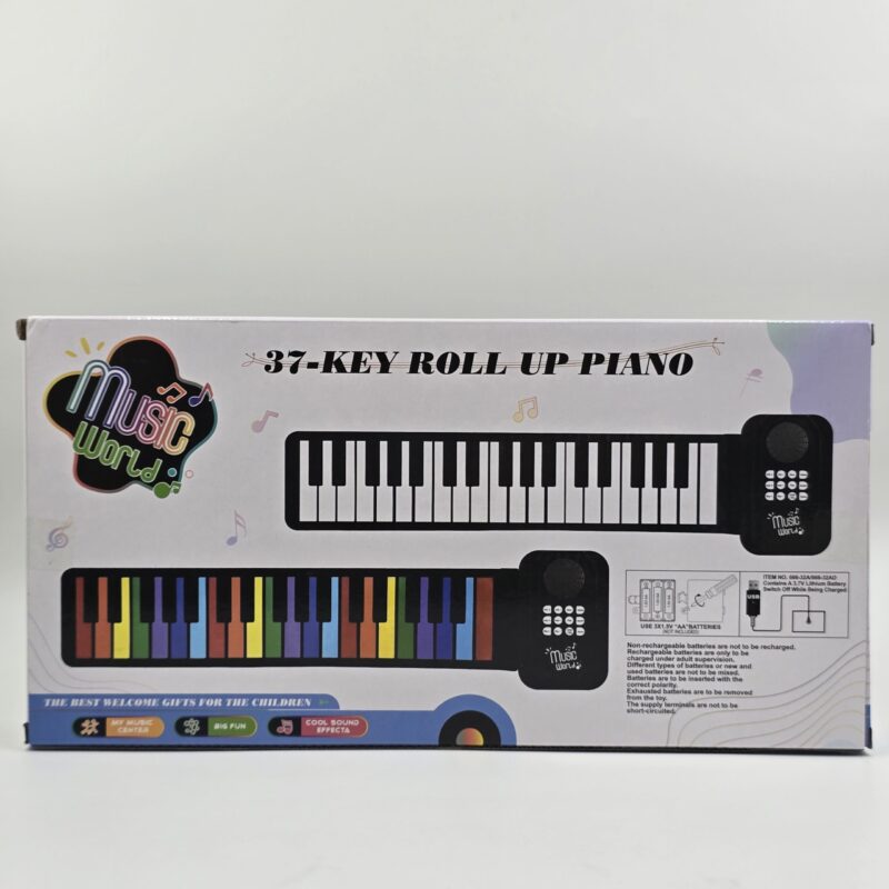 ارگ و پیانو سیلیکونی انعطافپذیر ۳۷ کلید مدل 37-Key Roll Up Piano (دارای ریتم و قابلیت ضبط) - Image 3